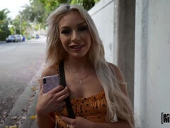 Americano, Rubia, Polla, Estilo perrito, Corridas faciales, Al aire libre, Pov, Montar