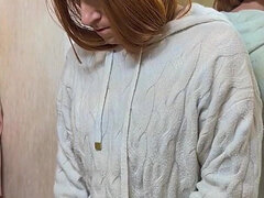 Stepmom I a White Hoodie Hanging About