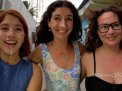 Lesbians Cum Walk on the Island