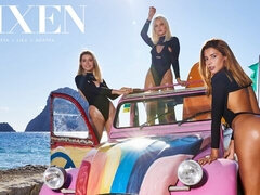 Stor rumpe, Stor kukk, Kukk suging, Bakfra, Firkant, Naturlige bryster, Utendørs, Pupper