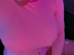 Gros seins, Blonde, Marrant, Talons, Lingerie, Masturbation, Transsexuelle, Nénés