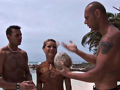 항문, 아기, 체코인, 더블 삽입, 하드코어, 야외의, 쓰리섬