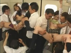 Grosse titten, Gruppe, Japanische massage, Öffentlich