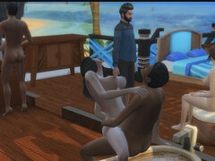 Orgy Sex on the House the Sims Game Scene