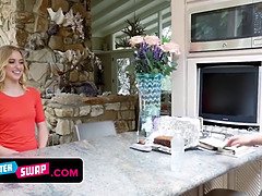 Stor rumpe, Store pupper, Brunette, Lesbisk, Slikking, Orgasme, Fitte, Stemor