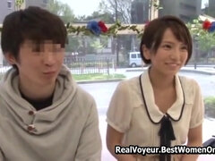 Asian Japanese 18-Year-Olds Couple Lovemaking Show Glass Walls 30