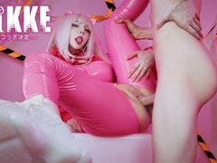 Grosser arsch, Blondine, Dildo, Fetisch, Latex, Masturbation, Muschi, Ablutschen