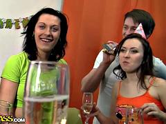 Birthday party turning into orgy