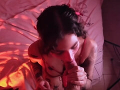 Bondage, Brunett, Femdom, Fetisch, Underkläder, Massage, Tuttar, Leksaker