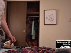 Hot Japanese Stepsis Moves In: Blowjob, Doggy  Babe Porn