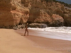 Plage, Beauté, Blonde, Classique, Gorge profonde, Femelle, Adolescente, Nénés