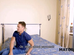 Watch this hot mature woman get dominated and pounded by a young boy in her bed