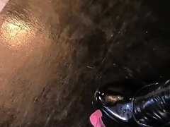 Cock Pinned Below Her Boots