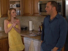 Kinky redhead chick seduced her neighbor