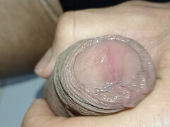 Big and Venezuelan Penis, Intense Masturbation in White Pantyhose, Close-up, I'm Your Bitch