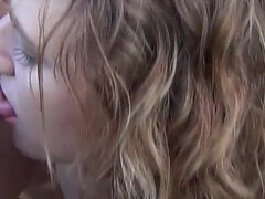 Blond, Kukk suging, Brunette, Raseblandet, Moden, Utendørs, Ridning, Trekant