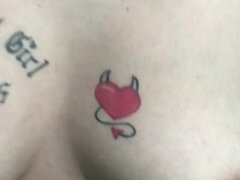 Amatoriale, Bagno, Latina, Messicana, Figa, Solo, Tatuaggi, Tette