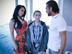 Eavesdropping Sera Ryder Caught Red-handed and Made to Submit to Her Foster Parents