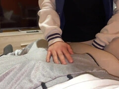 Blondi, Suihinotto, Ruskeahiuksinen, Rankka, Kotitekoinen, Ajeltu, Teini, Tissit