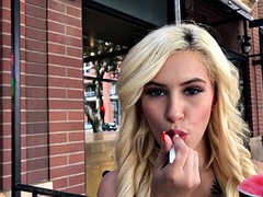 Verga grande, Rubia, Fetiche, Pajear, Al aire libre, Montar, Afeitado, Tetas