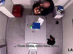 Jennifer Mendez, the naughty Czech teen, gets down and dirty with the police officer in a hot office sexcapade