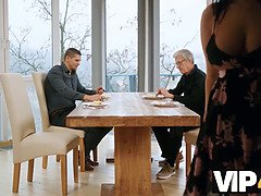 Stora tuttar, Brunett, Galen, Hanrej, Tjeckisk, Hd, Naturliga tuttar, Fru