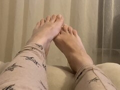 Pieds, Esclave, Chaussettes, Spandex, Train