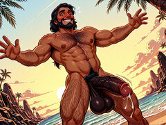 Rock Hard Men Ai Art