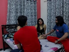 Indian Girl Aksha Seeks Night Help, Boys Take Advantage in Hardcore Group Sex