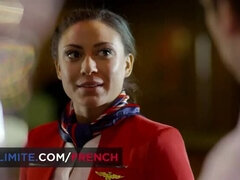 Hot Air Hostess Cassie Del Isla Fucks in Uniform - Brunette Stewardess Doggy Style