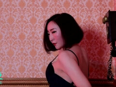 SWAG.live - Asian Super Hottie Strips in the Bar - Solo