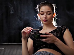 Irina smoking