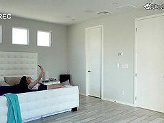 Attrapée, Éjaculation interne, Femelle, Masturbation, Maigrichonne, Gicler, Nénés, Voyeur