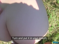 Amatør, Pik sutte, Hundestilling, Komme på ansigtet, Udendørs, Pov, Offentlig, Sluge