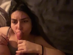 She's hot, my little white girl sucks like this