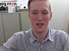 IR blowjob twink bareback drilled by BBC in the office