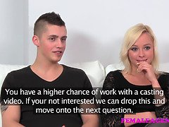 MILF tempts sexy couple into hot threesome