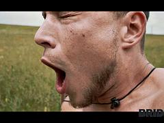 BRIDE4K. She ran away from her fianc to fuck a stranger shepherd outdoors