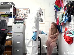 Shop lifter has no choice but to get laid with the security guard - alpha porn