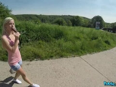 Freaky Blonde Demand Sex Outside