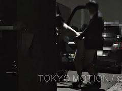 Reiponnikubenki getting fuck outside by stranger middle age men