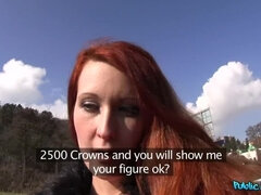 Redhead Model Gets Fucked Outside