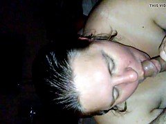 Cock sucking with cum eruption