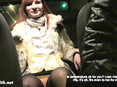 Bil, Fingring, Blotting, Onani, Utendørs, Offentlig, Strømper