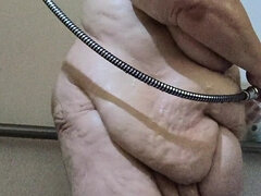 Leie, Dildo, Frau, Masturbation, Reif, Nackt, Muschi, Dusche