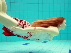 デカパイ, 毛深い, Hd, プール, 公共, ロシア人, ティーン, 水中