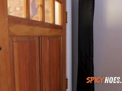 Sizzling Brown-haired Milf Hankers For Her Neighbor's BIG BLACK COCK - Jamie Michelle