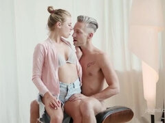 Blond, Sperma shot, Handbeurt, Hd, Ondergoed