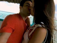 Amateur couple MySweetApple enjoys a wild road trip with public blowjobs and some crazy gargling