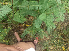 Horny Boy Masturbation in Outdoor and Cumshot